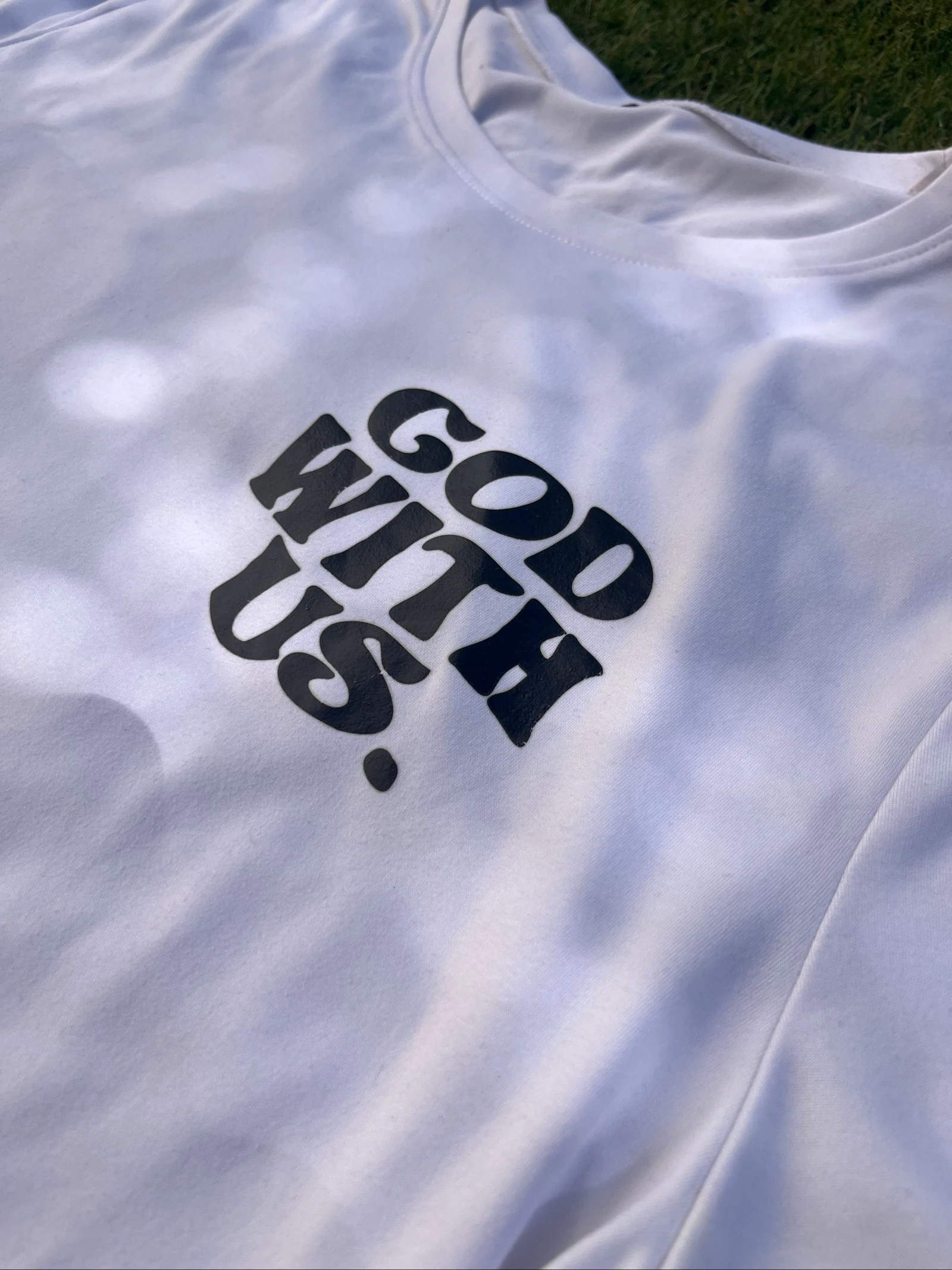 Witte Streetwear T-shirt God With Us – photo 6
